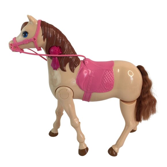 Mattel Barbie Saddle n Ride Walking Horse Set w/Doll Helmet Boots Tested - Picture 2 of 11